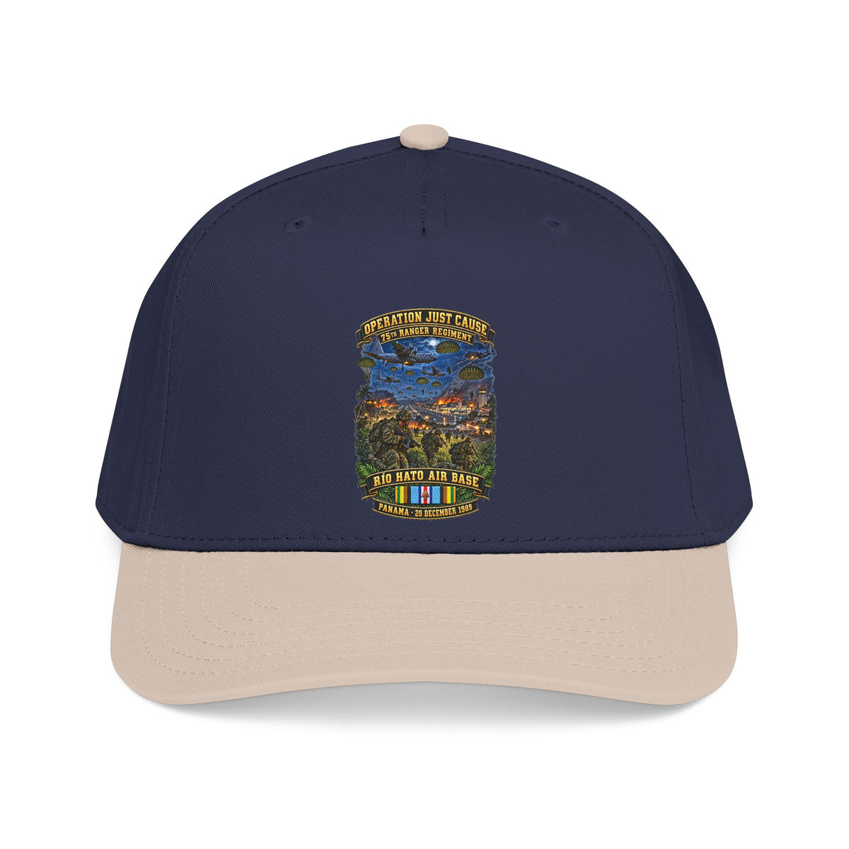 Mid Profile Baseball Cap - SOF - Operation Just Cause  - Panama Invasion 1989 - 75th Ranger Rgt - Rio Hato Air Base - 3D - Enhanced