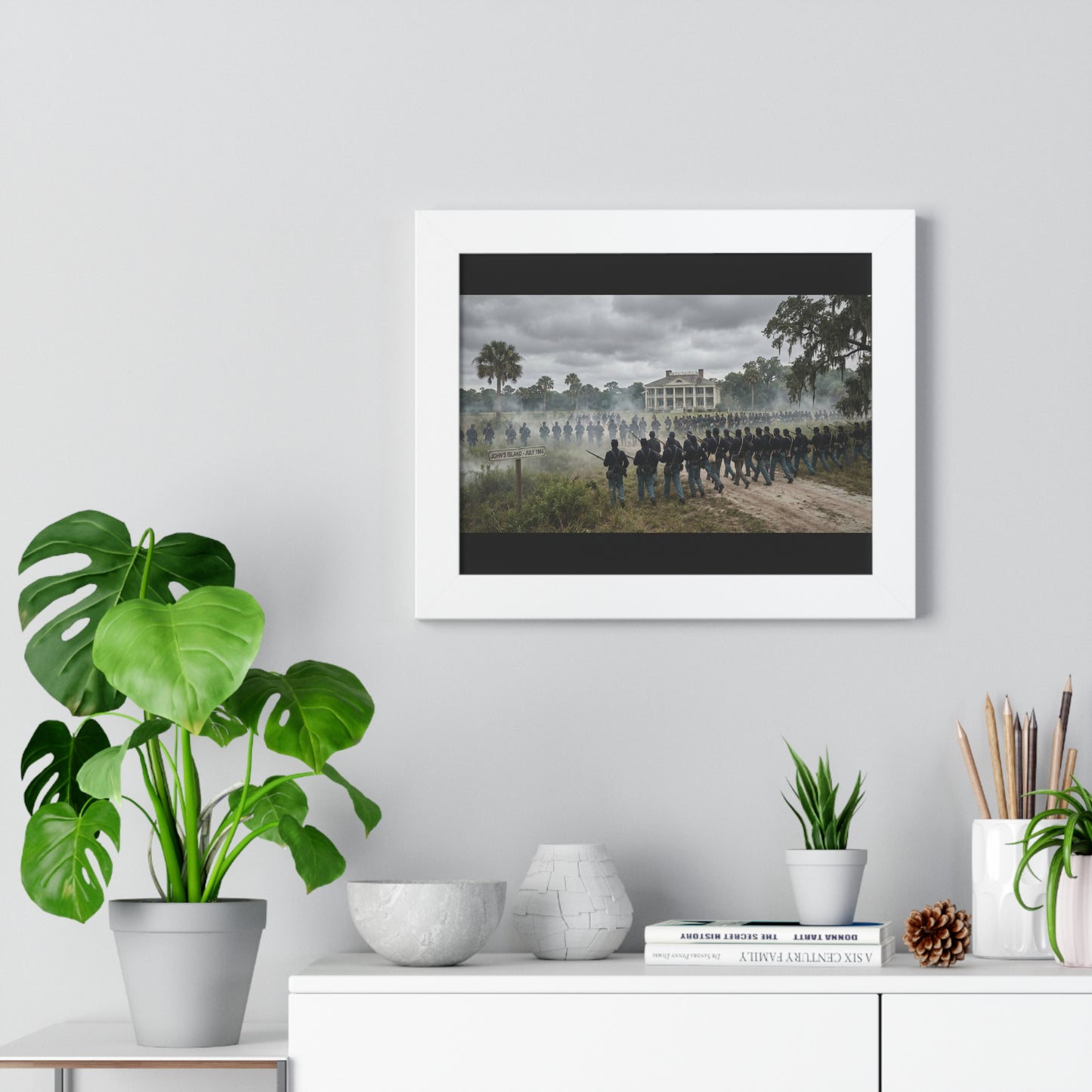 Framed Horizontal Poster — 26th UCS advancing on Johns Creek
