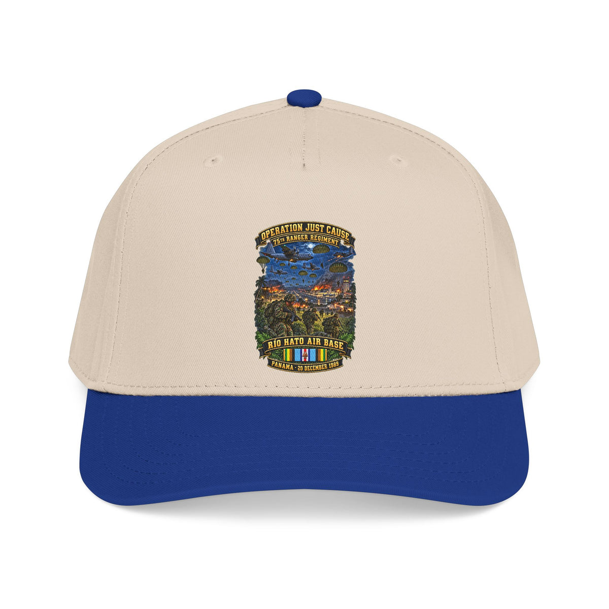 Mid Profile Baseball Cap - SOF - Operation Just Cause  - Panama Invasion 1989 - 75th Ranger Rgt - Rio Hato Air Base - 3D - Enhanced