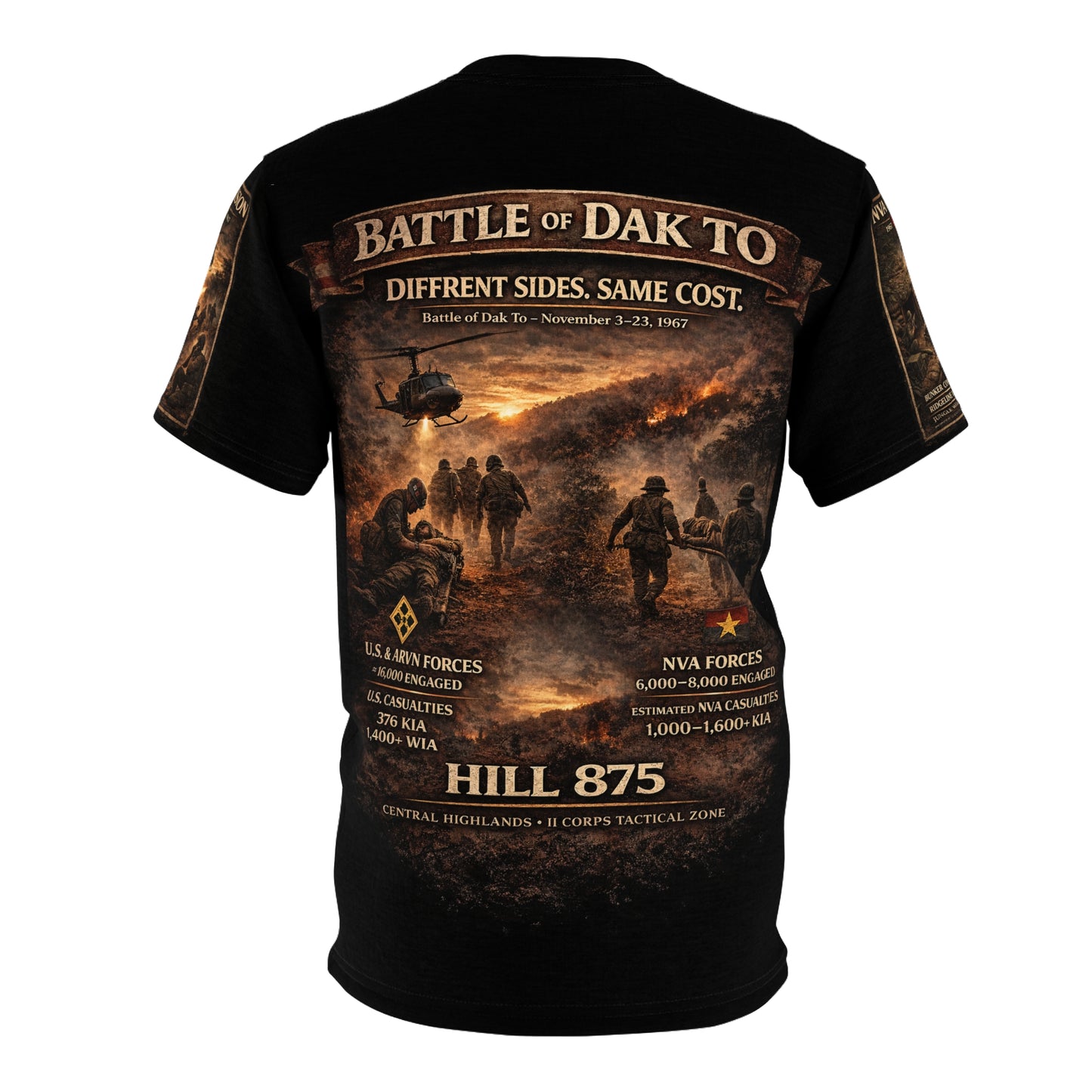 4th Infantry Division Vietnam Tribute Tee — Battle of Dak To (Nov 1967)