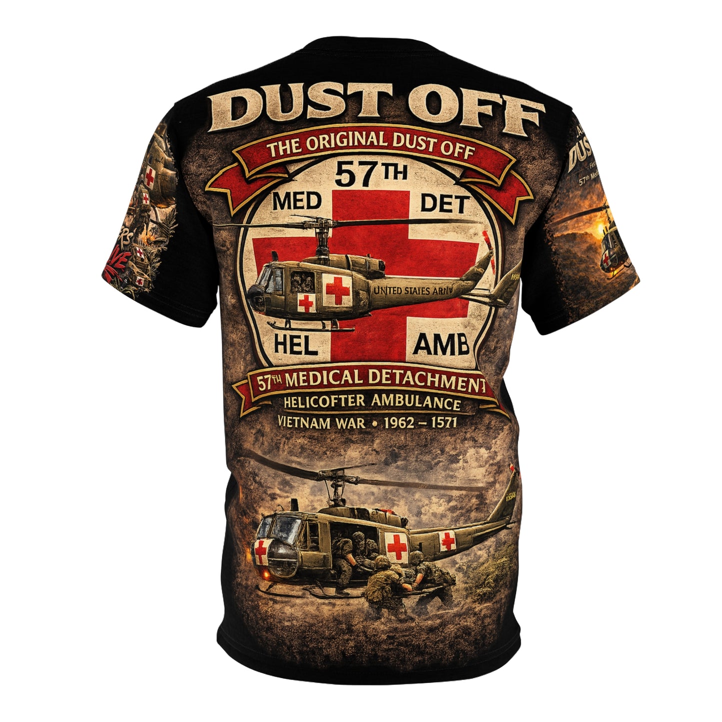 57th Medical Detachment Vietnam Tribute Tee — "The Original Dustoff" (Major Charles L. Kelly)
