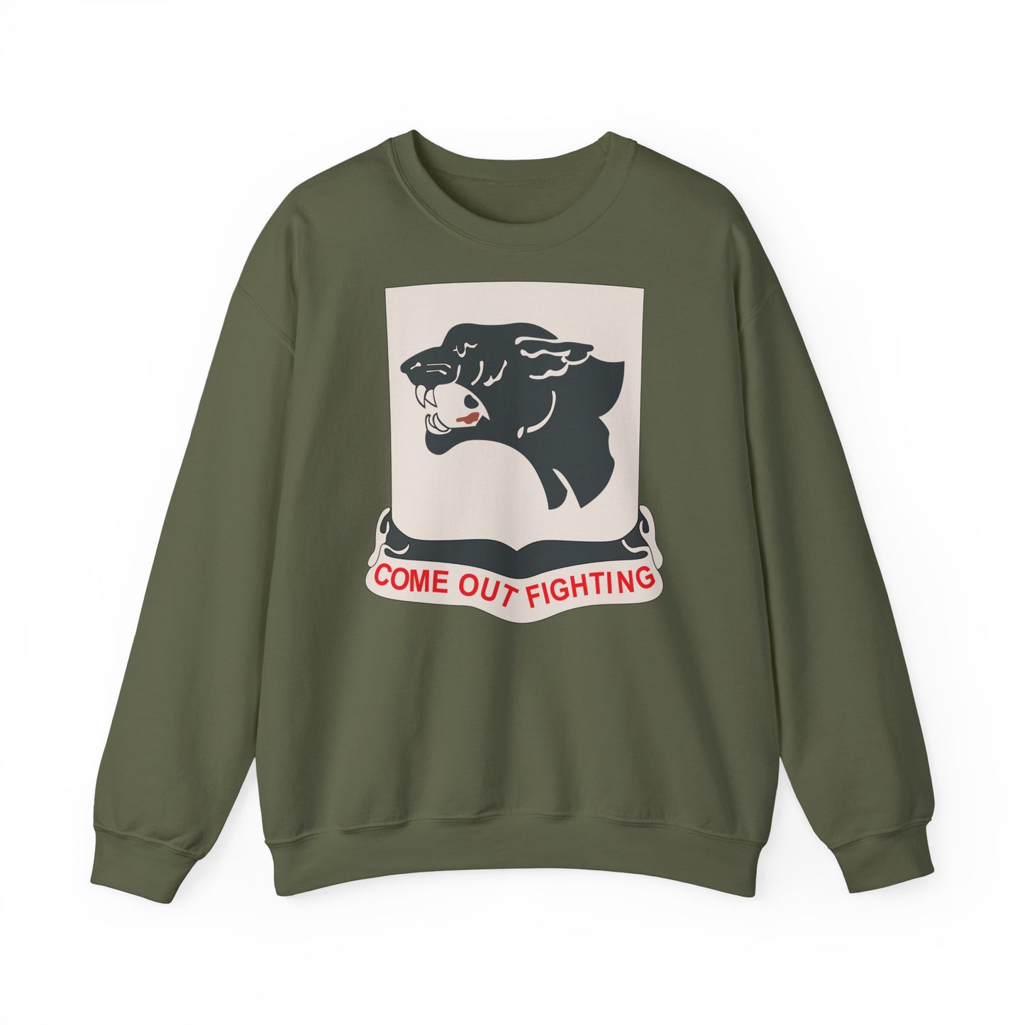 Crewneck Sweatshirt - Army - 761st Tank Battalion - Black Panthers wo Txt