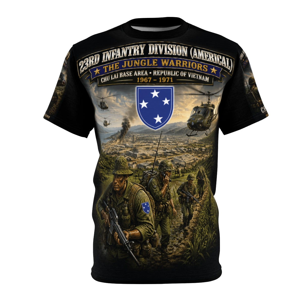 23rd Infantry Division (Americal) Vietnam - Tribute Tee — Jungle Warriors - ChuLai Basecamp