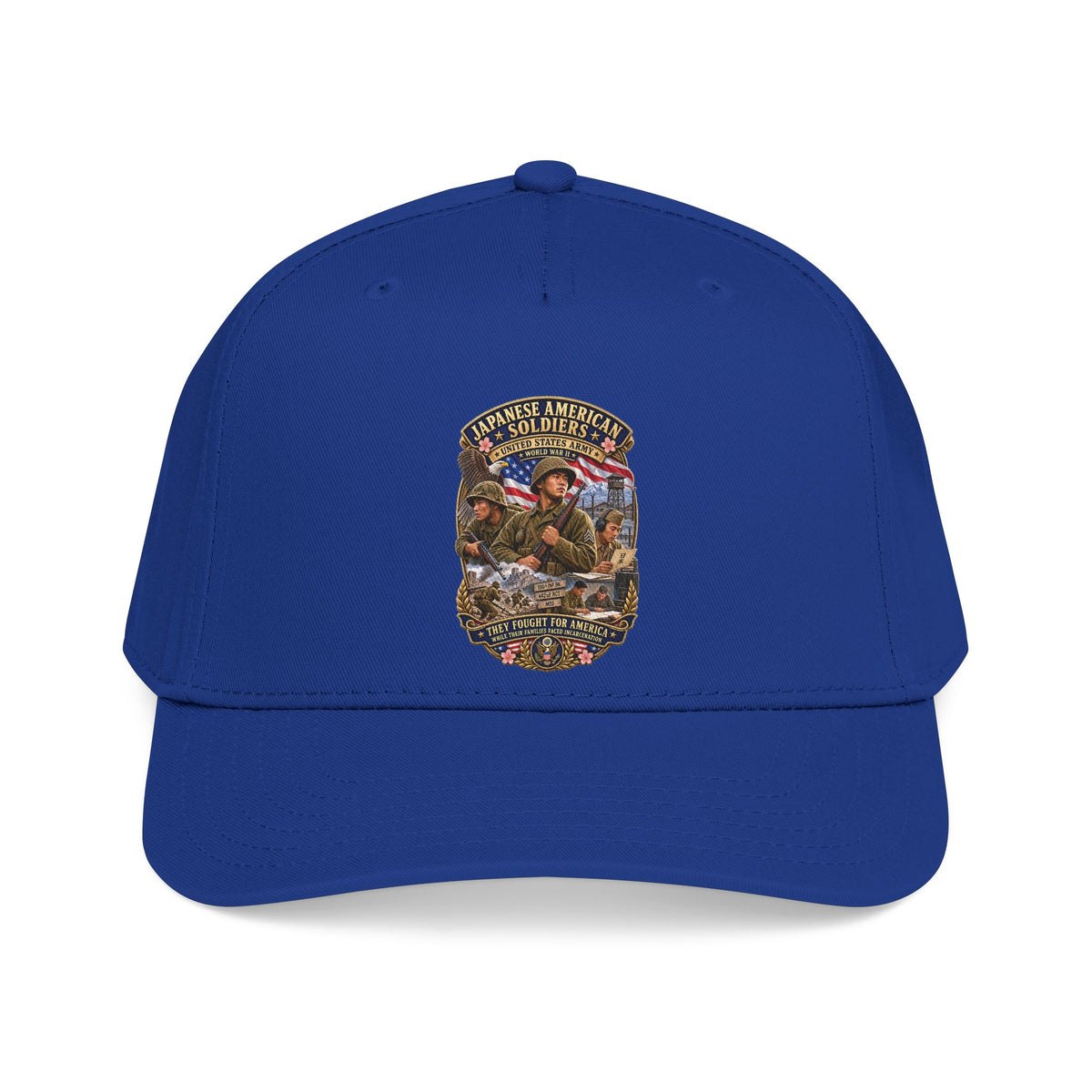 Mid Profile Baseball Cap - Japanese American WWII Soldiers - 3D - Enhanced