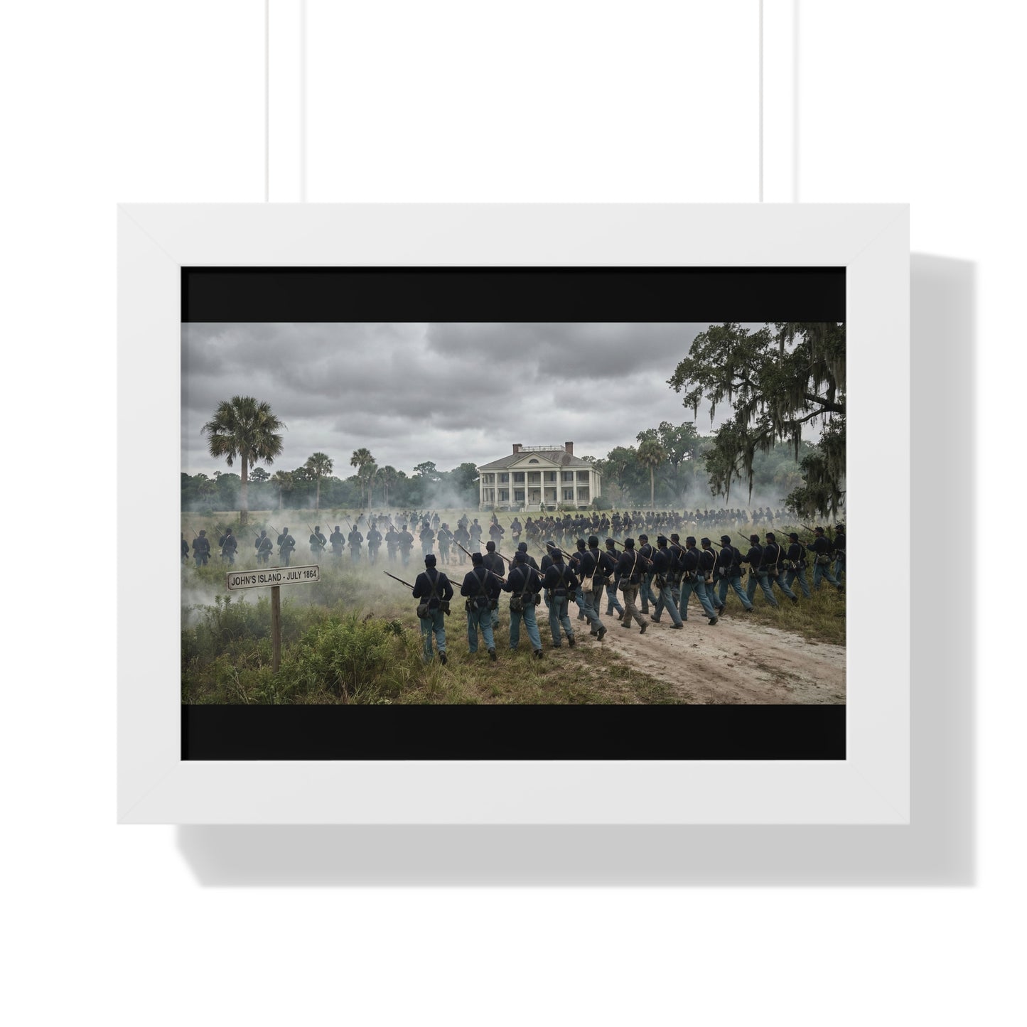 Framed Horizontal Poster — 26th UCS advancing on Johns Creek