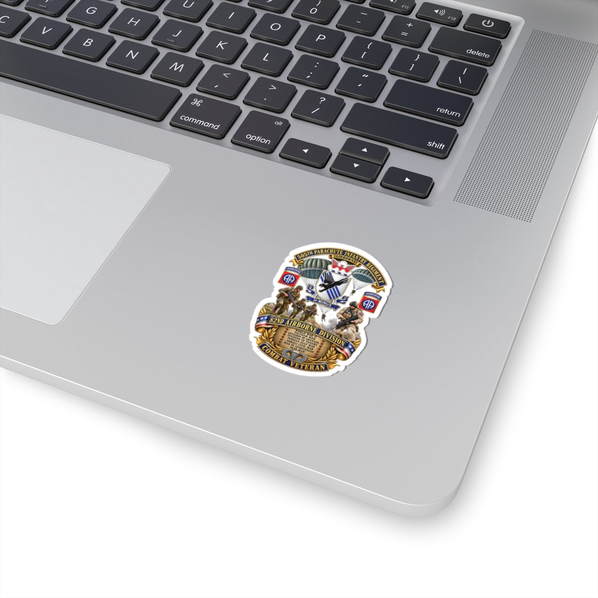 Kiss-Cut Stickers - Army - Combat Vet w 505th PIR - 82nd Airborne  w Campaigns - Soldiers - SSI - 3D - Enhanced