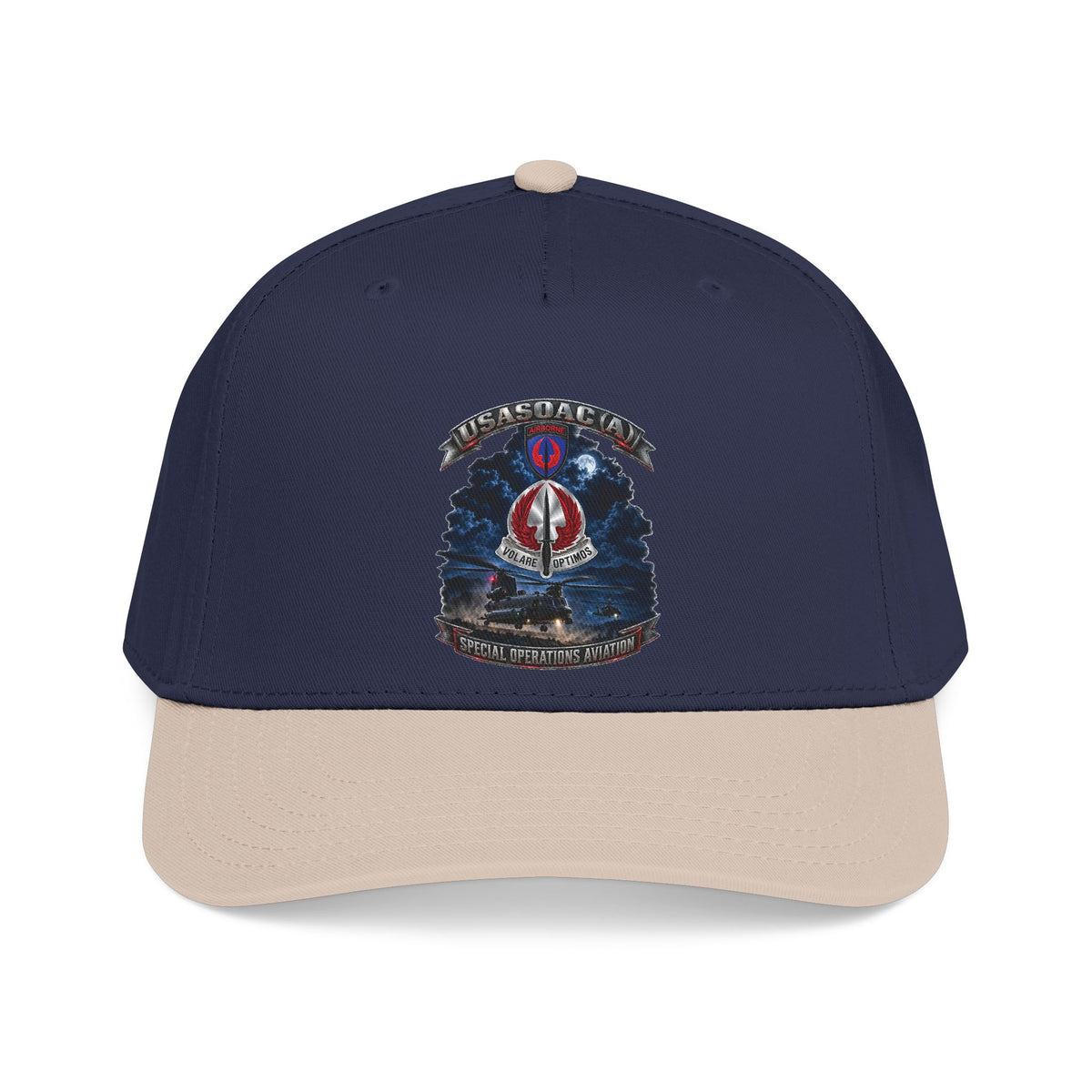Mid Profile Baseball Cap - USA Special Operations Aviation Command (Airborne) - SSI, DUI with Scene - 3D - Enhanced