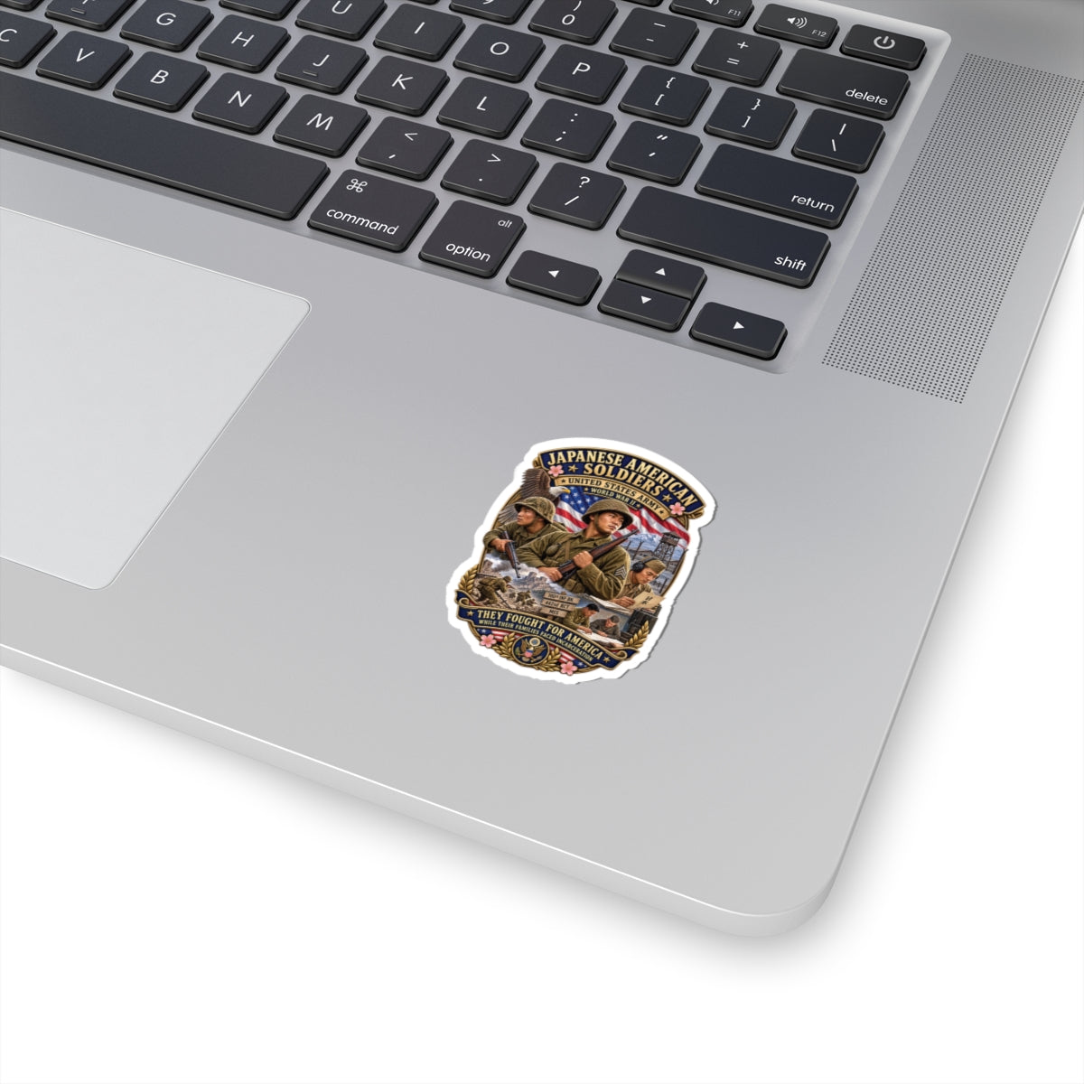 Kiss-Cut Stickers - Japanese American WWII Soldiers - 3D - Enhanced