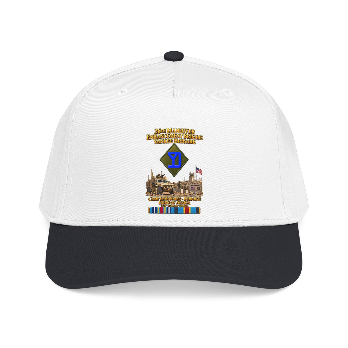Mid Profile Baseball Cap - Army- 26th Maneuver Enhancement Brigade - Camp Lemonnier, Djibouti - Horn of Africa - CJTF - HOA - 3D - Enhanced