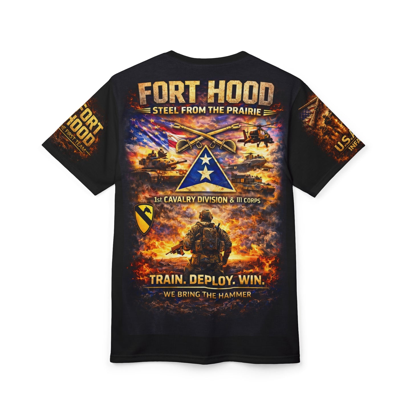 Fort Hood 1st Cavalry Division Tribute Tee — "Steel from the Prairie"