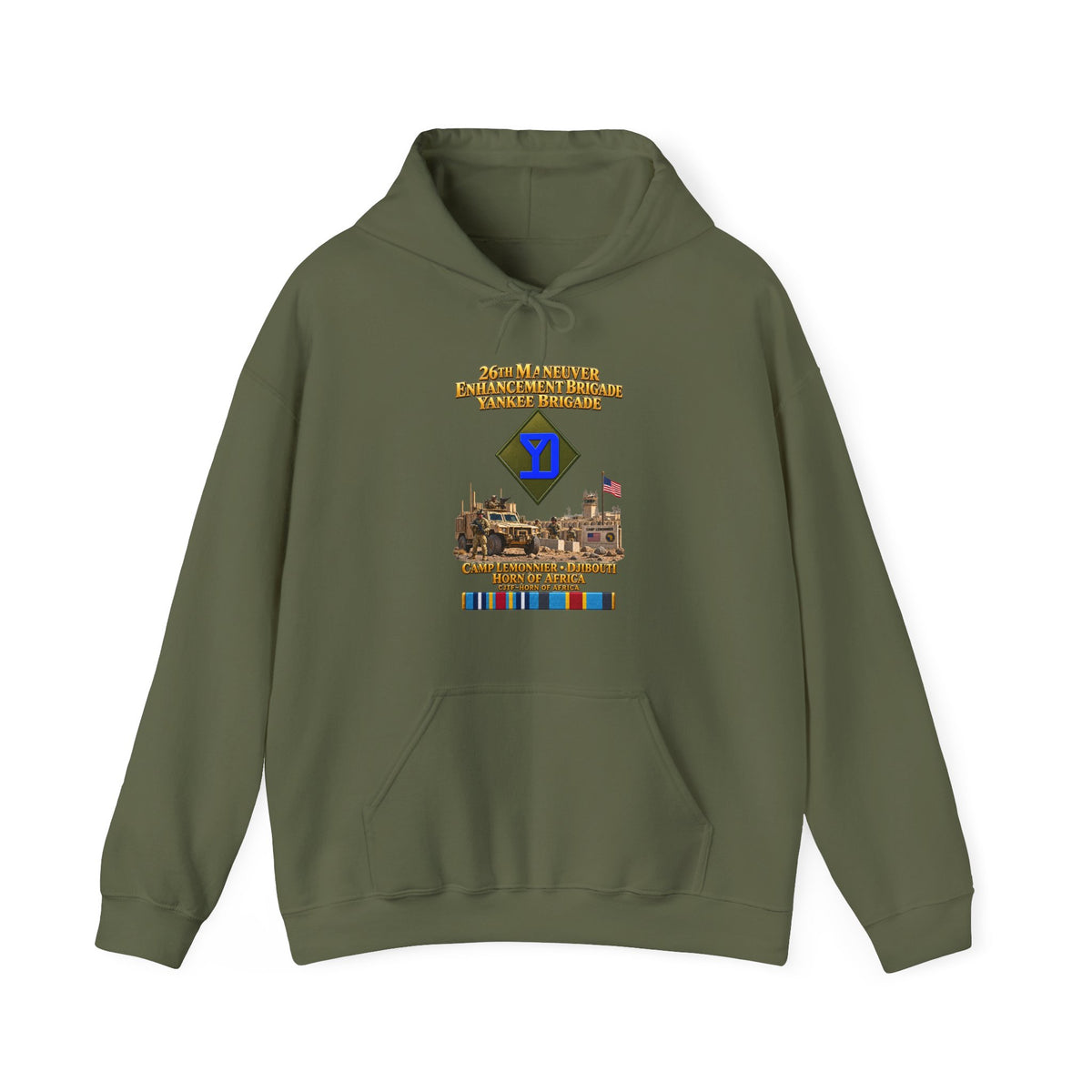 Hoodie — Army- 26th Maneuver Enhancement Brigade - Camp Lemonnier, Djibouti - Horn of Africa - CJTF - HOA - 3D - Enhanced