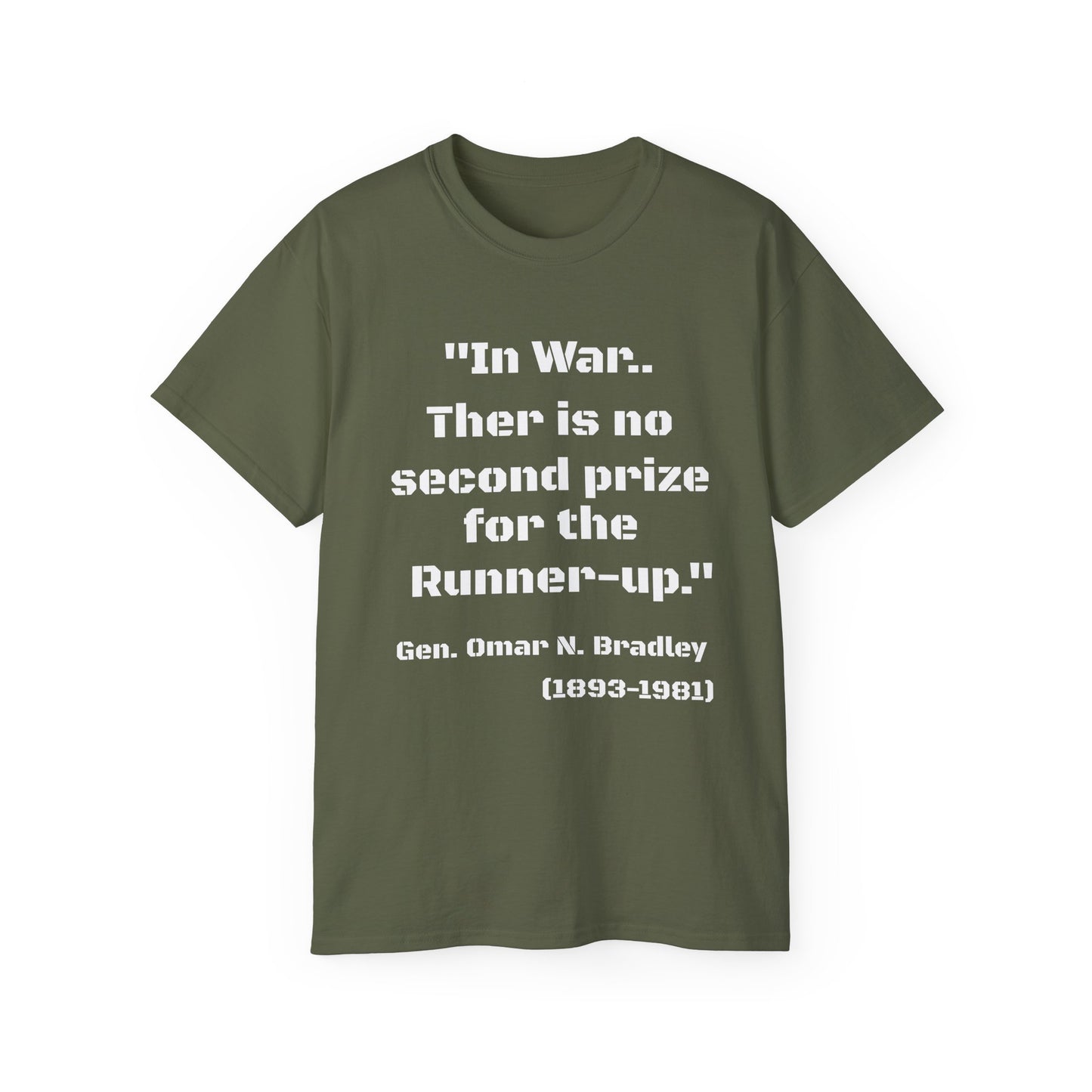 War General Bradley Unisex Tee, Military T-Shirt, Military Veteran Gift, Patriotic Shirt, Army Apparel