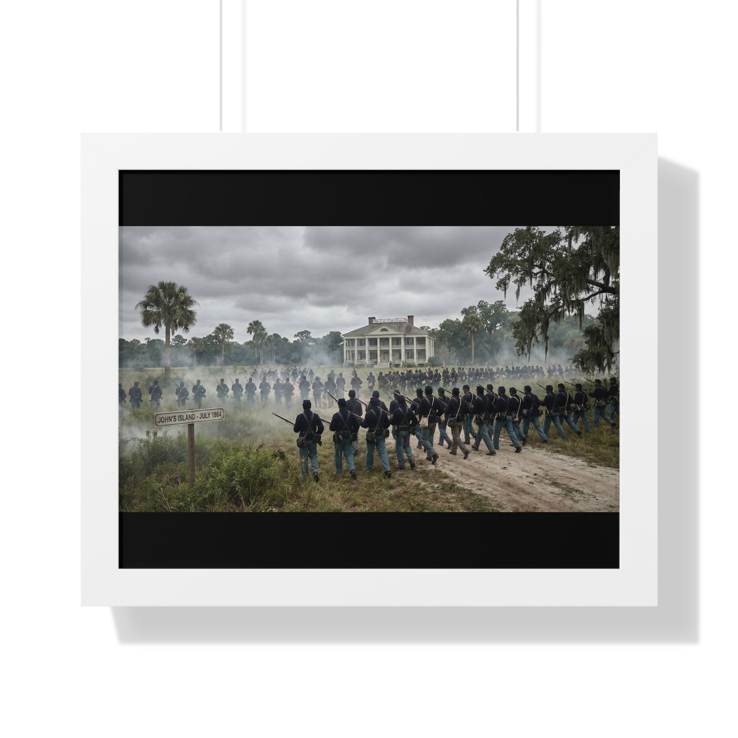 Framed Horizontal Poster — 26th UCS advancing on Johns Creek