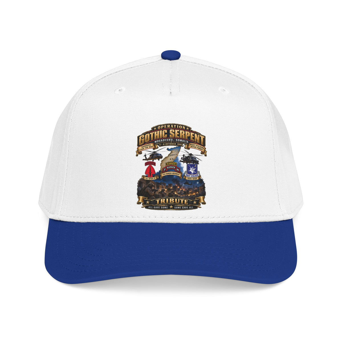 Mid Profile Baseball Cap - Operation Gothic Serpent - Mogadishi, Somalia - 3-6 Oct 1993 Tribute - 3D - Enhanced