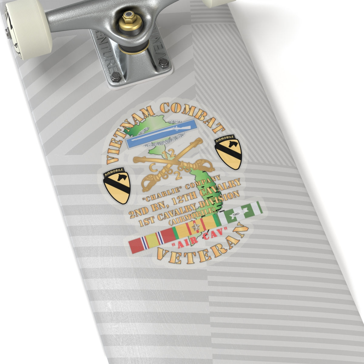 Kiss-Cut Stickers - Army - Vietnam Combat Cavalry Veteran w C Company 2nd Bn 12th Cav w CIB - 1st Cav Div X 300