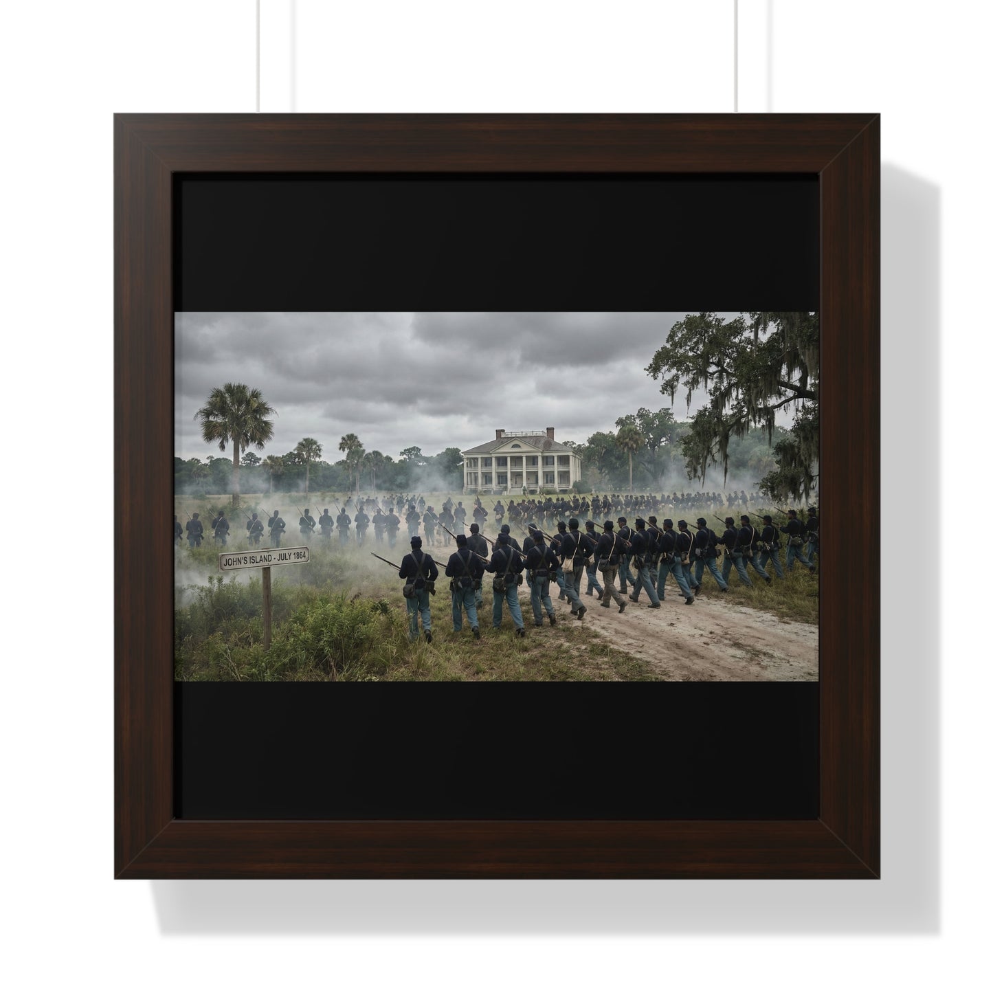 Framed Horizontal Poster — 26th UCS advancing on Johns Creek
