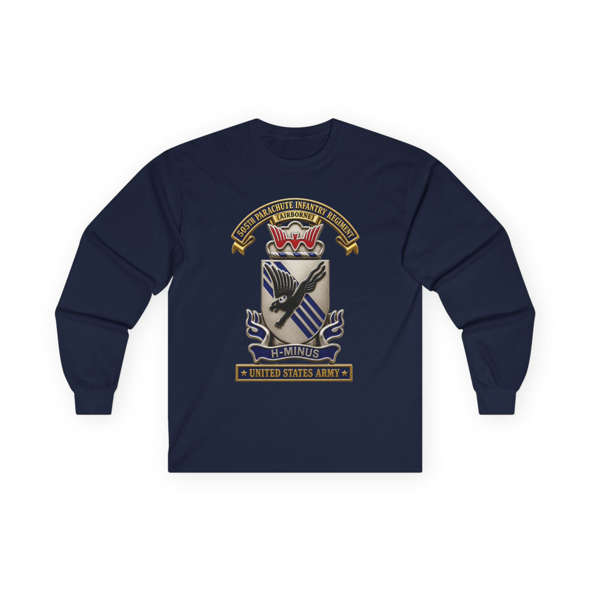 Unisex Ultra Cotton Long Sleeve Tee - Army - 505th Parachute Infantry Regiment (PIR) - DUI - United States Army - 3D - Enhanced