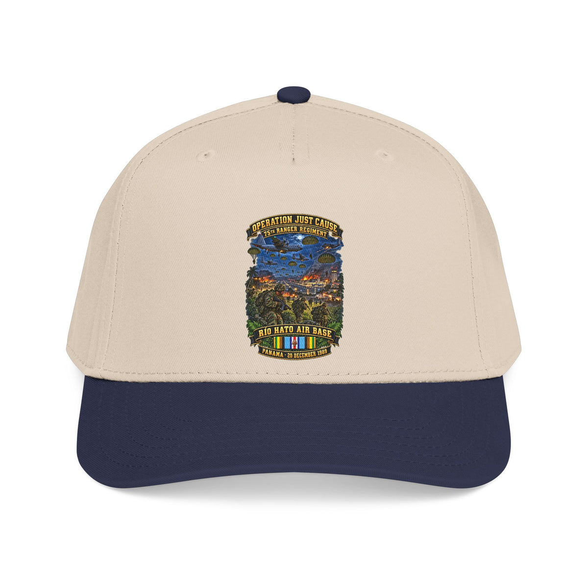 Mid Profile Baseball Cap - SOF - Operation Just Cause  - Panama Invasion 1989 - 75th Ranger Rgt - Rio Hato Air Base - 3D - Enhanced