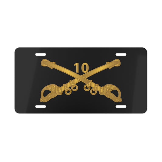 License Plate - Army - 10th Cavalry Branch wo Txt