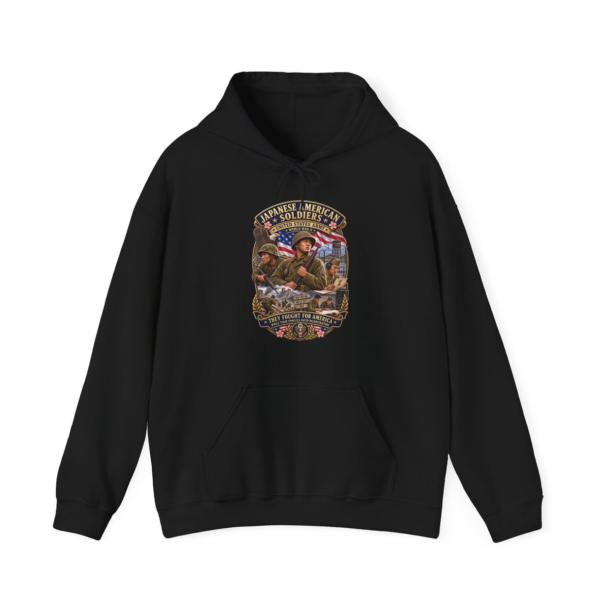Hoodie — Japanese American WWII Soldiers - 3D - Enhanced