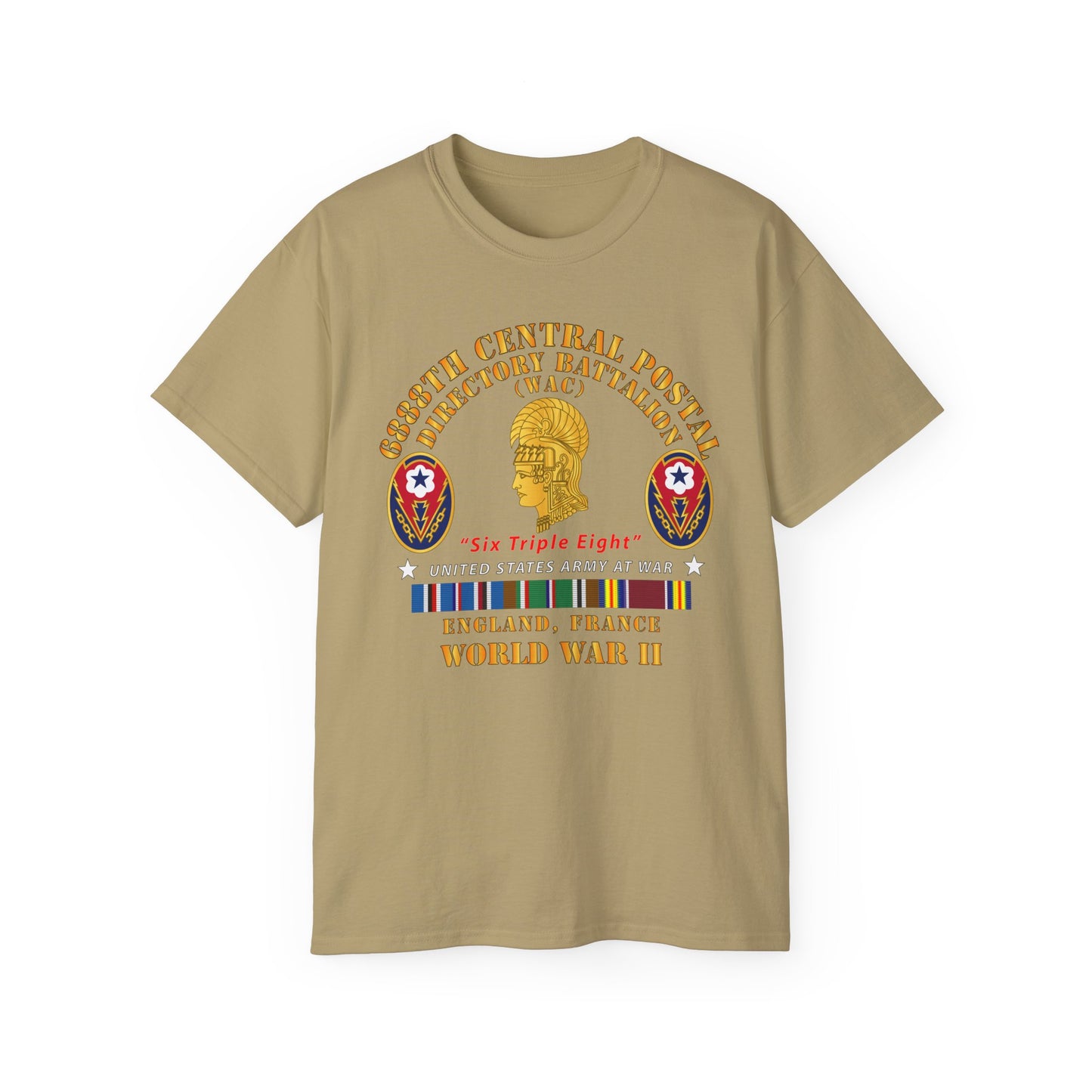 Unisex Ultra Cotton Tee - Army - 6888th Central Postal Directory Battalion - World War II Service Medals