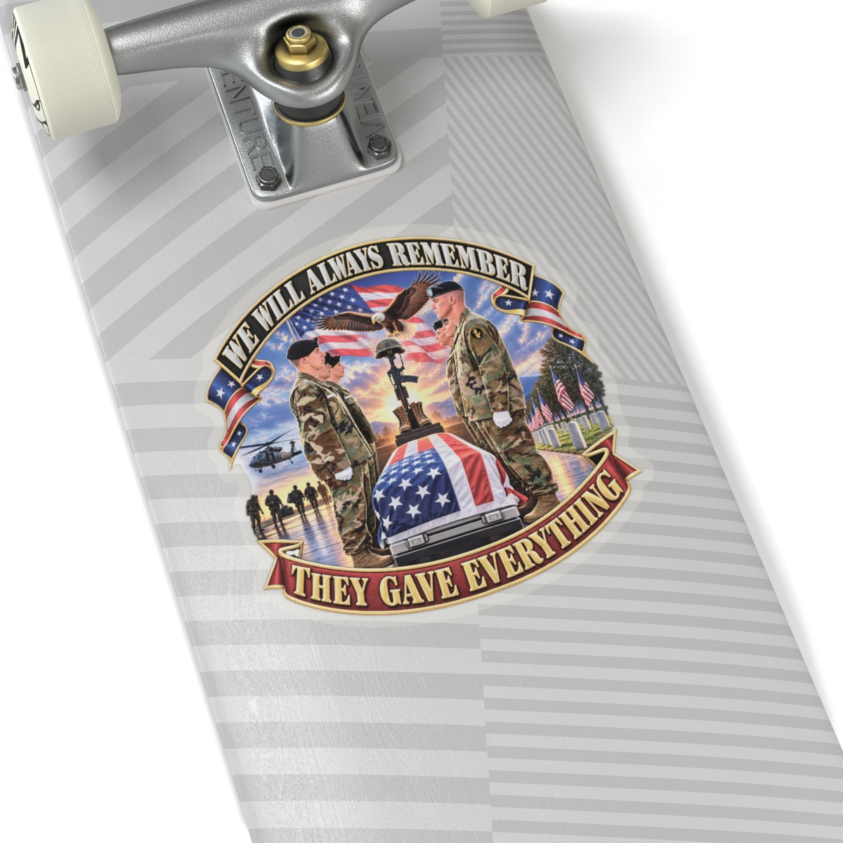 Kiss-Cut Stickers - Emblem - We Will Always Remember - They Gave Everything - 3D - Enhanced