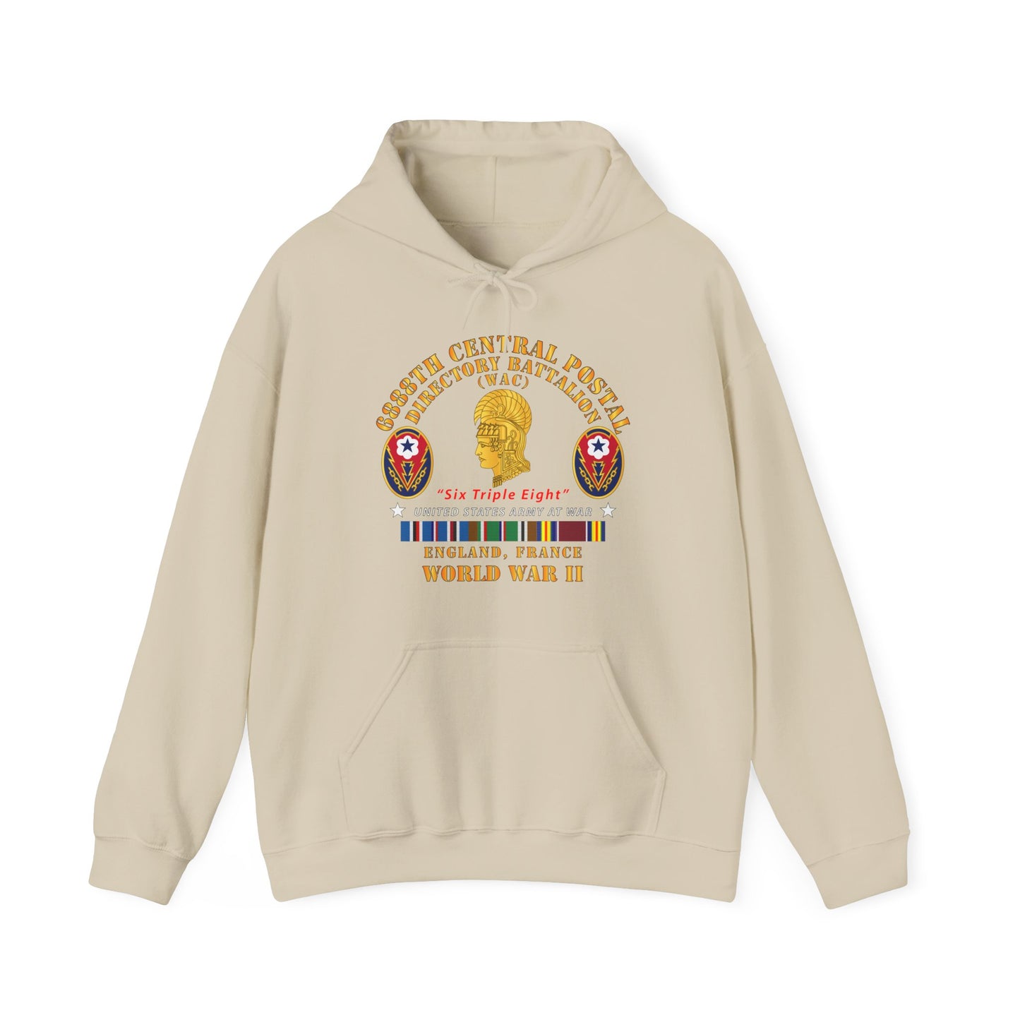 Unisex Heavy Blend Hooded Sweatshirt - Army - 6888th Central Postal Directory Battalion - WWII w EU SVC