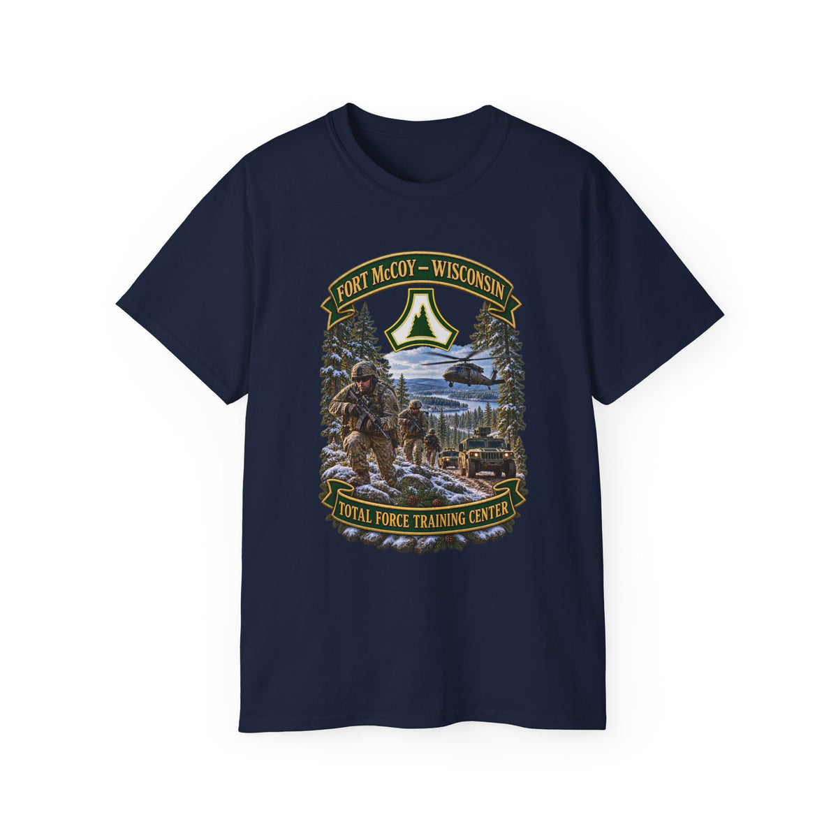 Unisex Ultra Cotton Tee - Fort McCoy, Wisconsin - DUI - Total Force Training Center - 3D - Enhanced