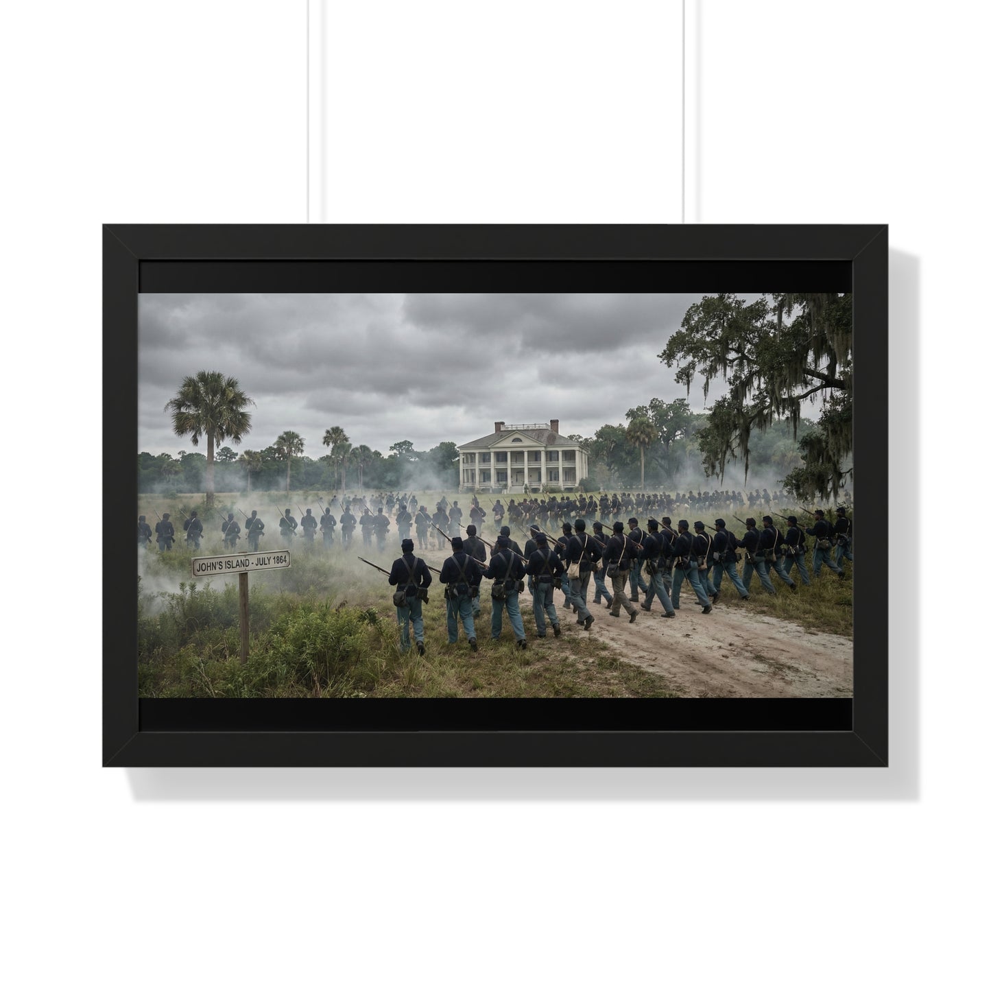 Framed Horizontal Poster — 26th UCS advancing on Johns Creek