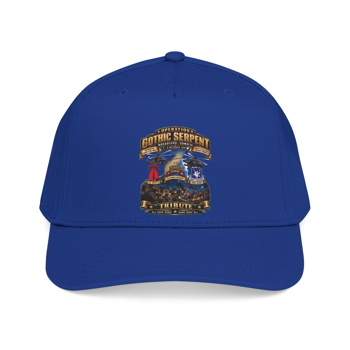 Mid Profile Baseball Cap - Operation Gothic Serpent - Mogadishi, Somalia - 3-6 Oct 1993 Tribute - 3D - Enhanced