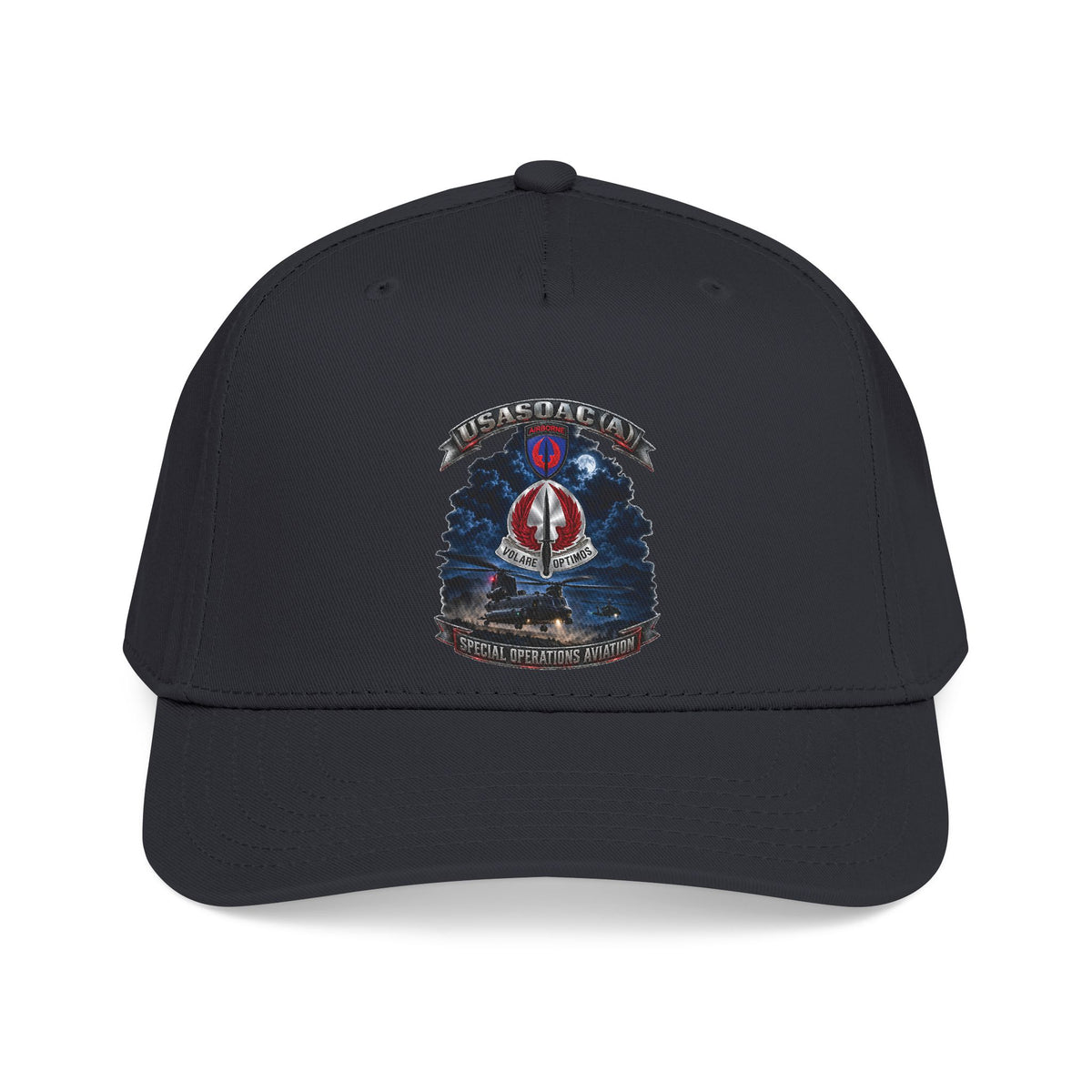 Mid Profile Baseball Cap - USA Special Operations Aviation Command (Airborne) - SSI, DUI with Scene - 3D - Enhanced