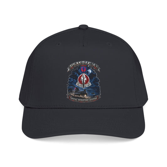 Mid Profile Baseball Cap - USA Special Operations Aviation Command (Airborne) - SSI, DUI with Scene - 3D - Enhanced
