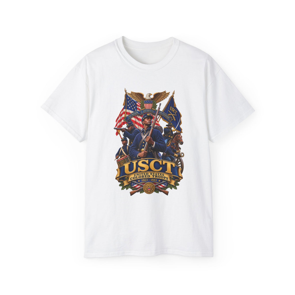 Unisex Ultra Cotton Tee - United States Colored Troops (USCT) - Civil War - 3D - Enhanced