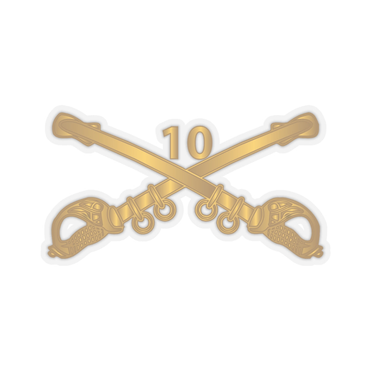 Kiss-Cut Sticker - Army - 10th Cavalry Branch wo Txt