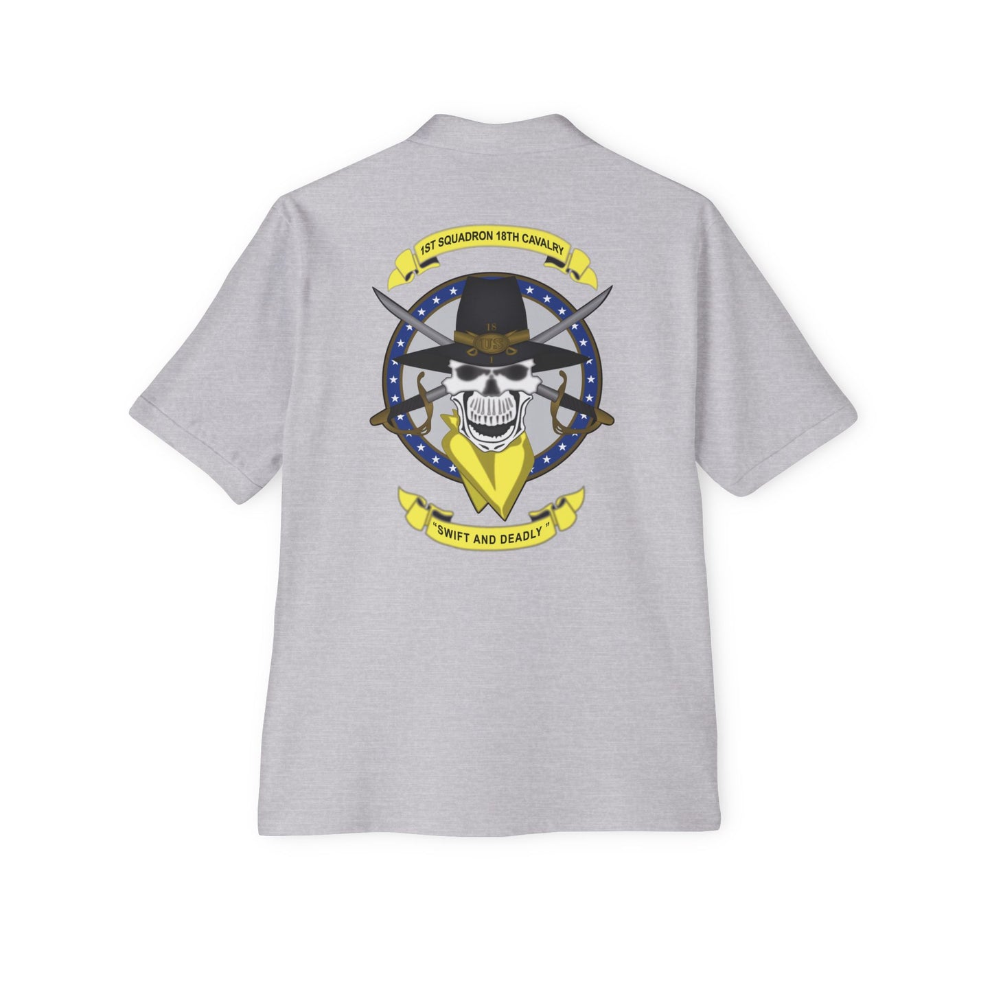 Men's Casual Piqué Polo - 1st Squadron, 18th Cavalry X 300