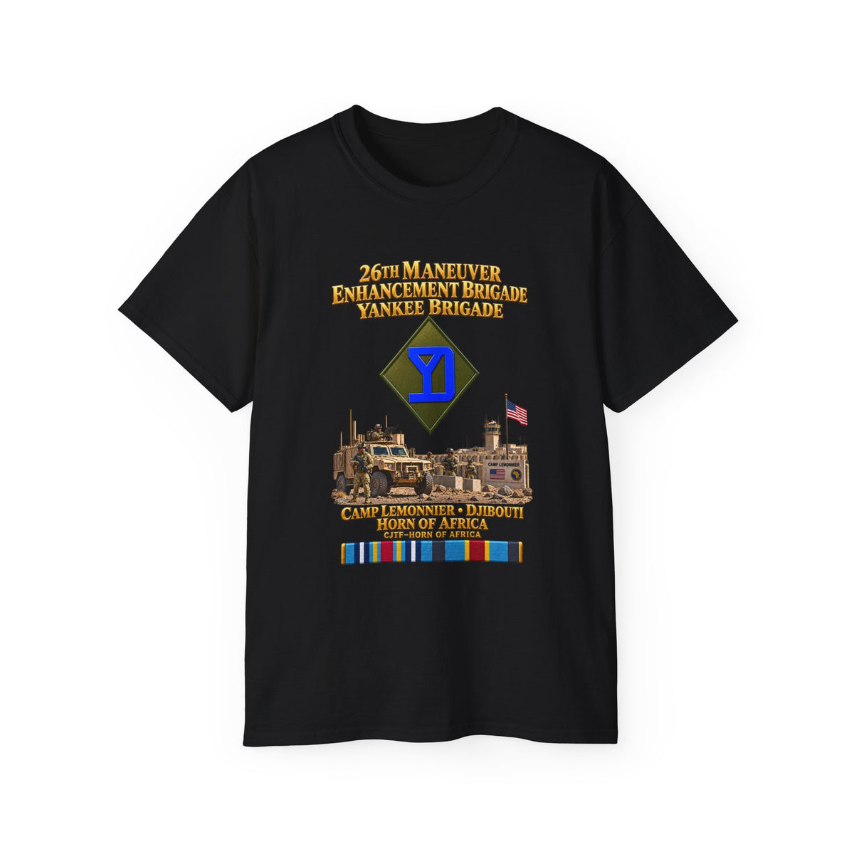 Unisex Ultra Cotton Tee - Army- 26th Maneuver Enhancement Brigade - Camp Lemonnier, Djibouti - Horn of Africa - CJTF - HOA - 3D - Enhanced