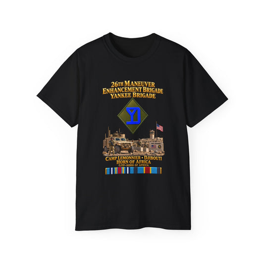 Unisex Ultra Cotton Tee - Army- 26th Maneuver Enhancement Brigade - Camp Lemonnier, Djibouti - Horn of Africa - CJTF - HOA - 3D - Enhanced