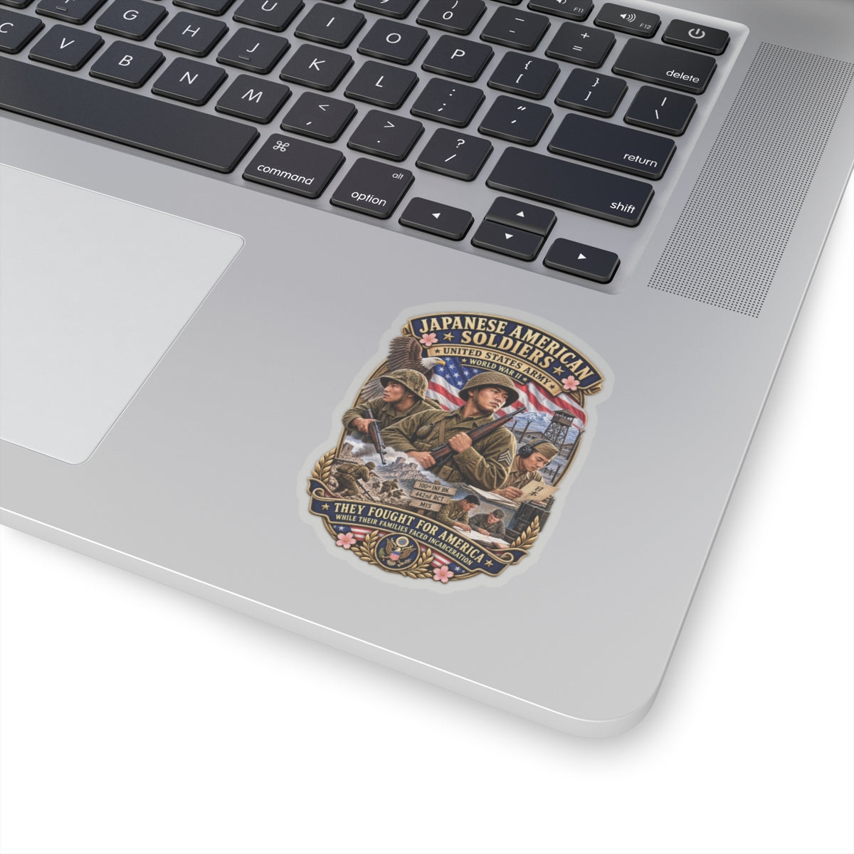 Kiss-Cut Stickers - Japanese American WWII Soldiers - 3D - Enhanced