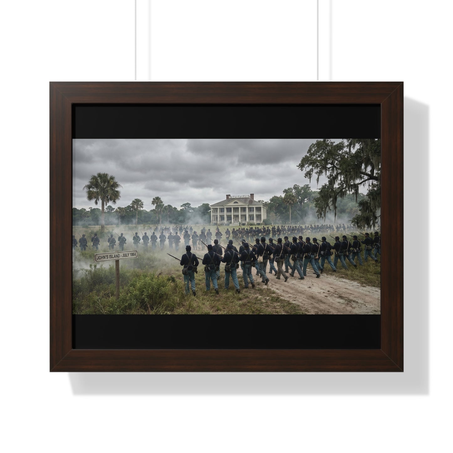 Framed Horizontal Poster — 26th UCS advancing on Johns Creek