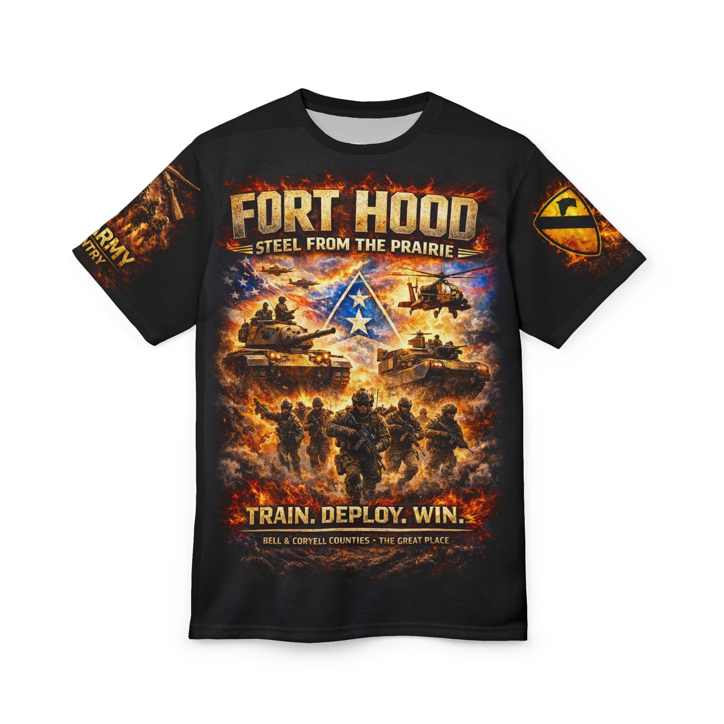 Fort Hood 1st Cavalry Division Tribute Tee — "Steel from the Prairie"