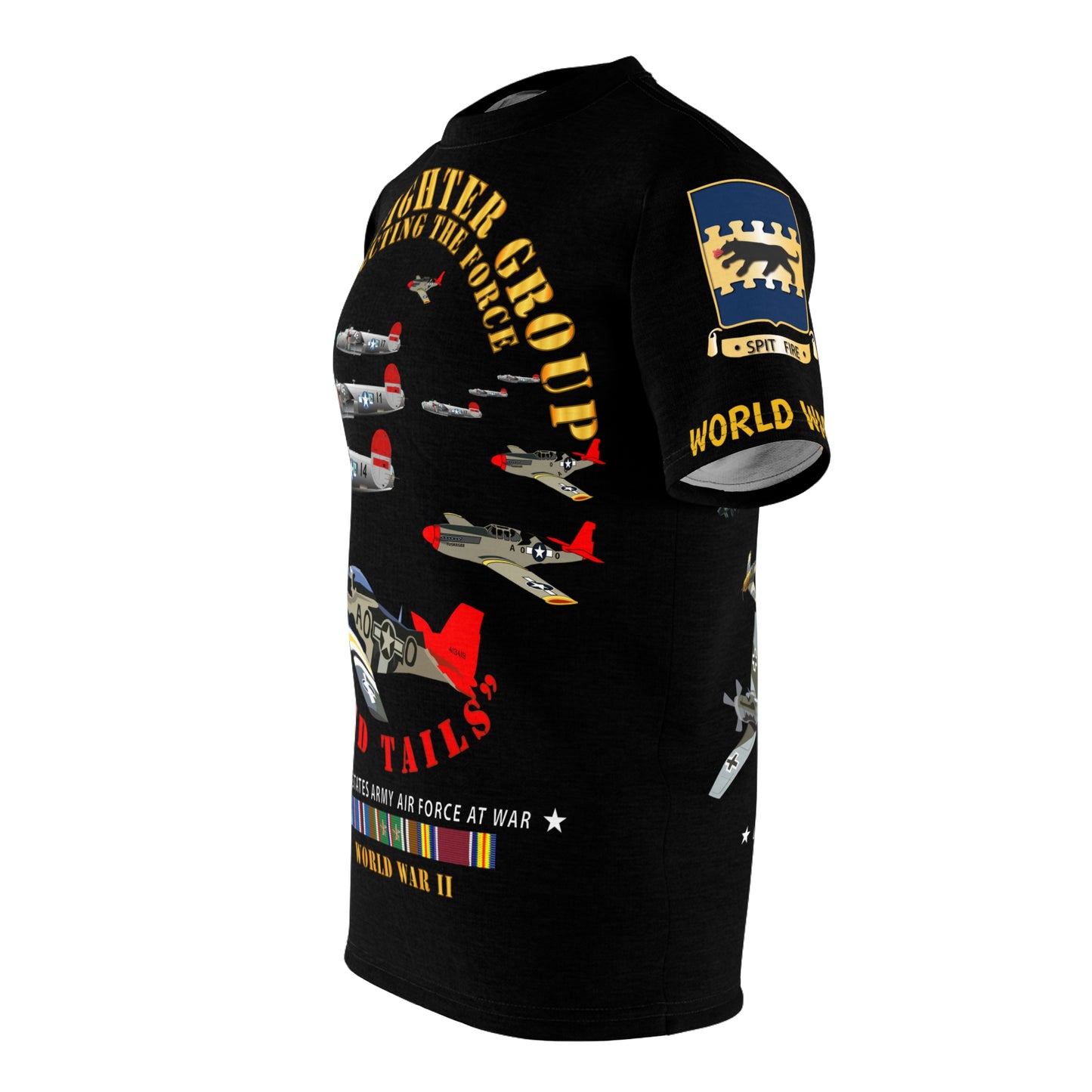 AOP - Army Air Corps - 332nd Fighter Group - Red Tails - Protect Force with WWII Service Ribbons and At War