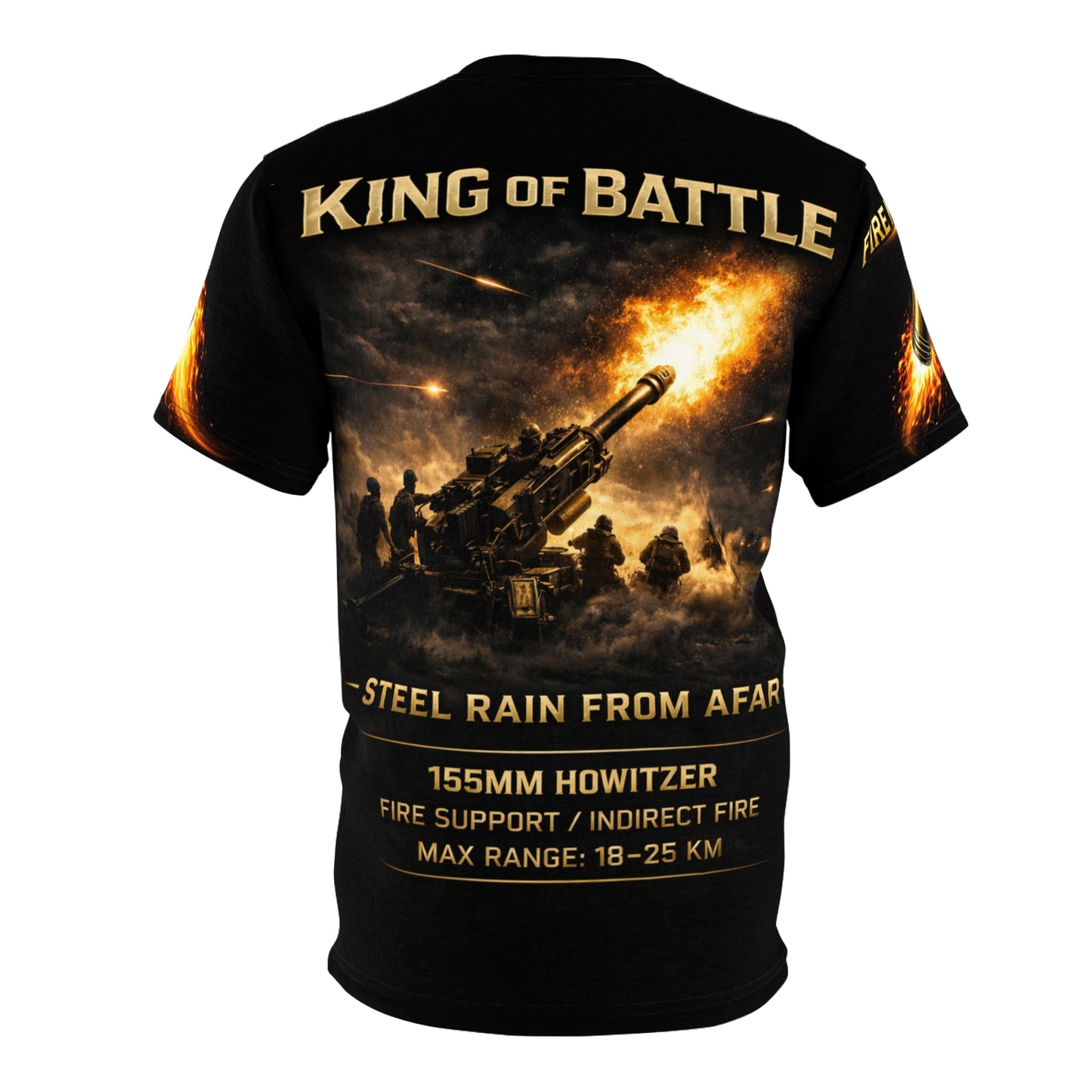 U.S. Army Field Artillery Tee — "King of Battle" 155MM Steel Graphic Tee