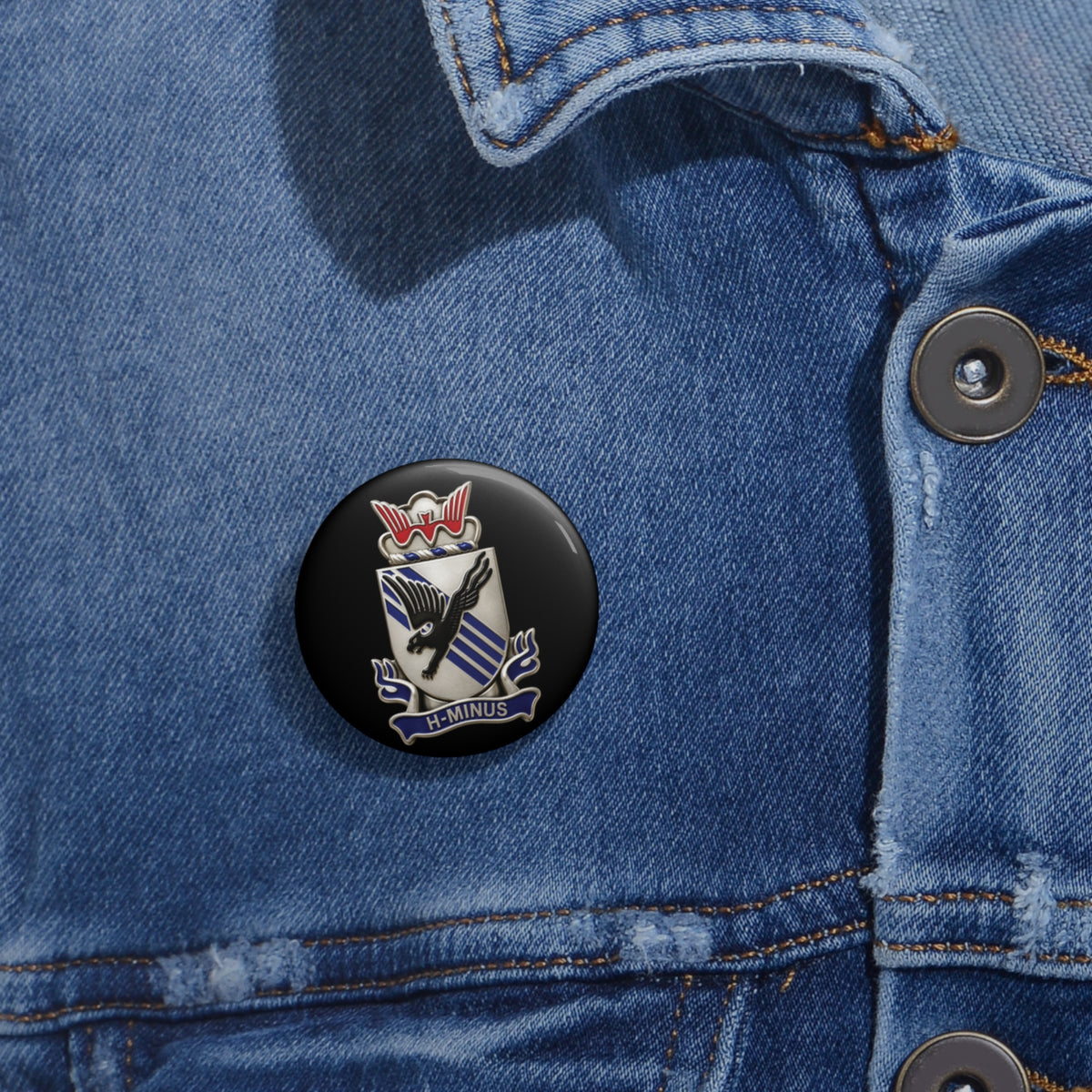 Custom Pin Buttons - Army - 505th Parachute Infantry Regiment (PIR) - DUI - 3D - Enhanced