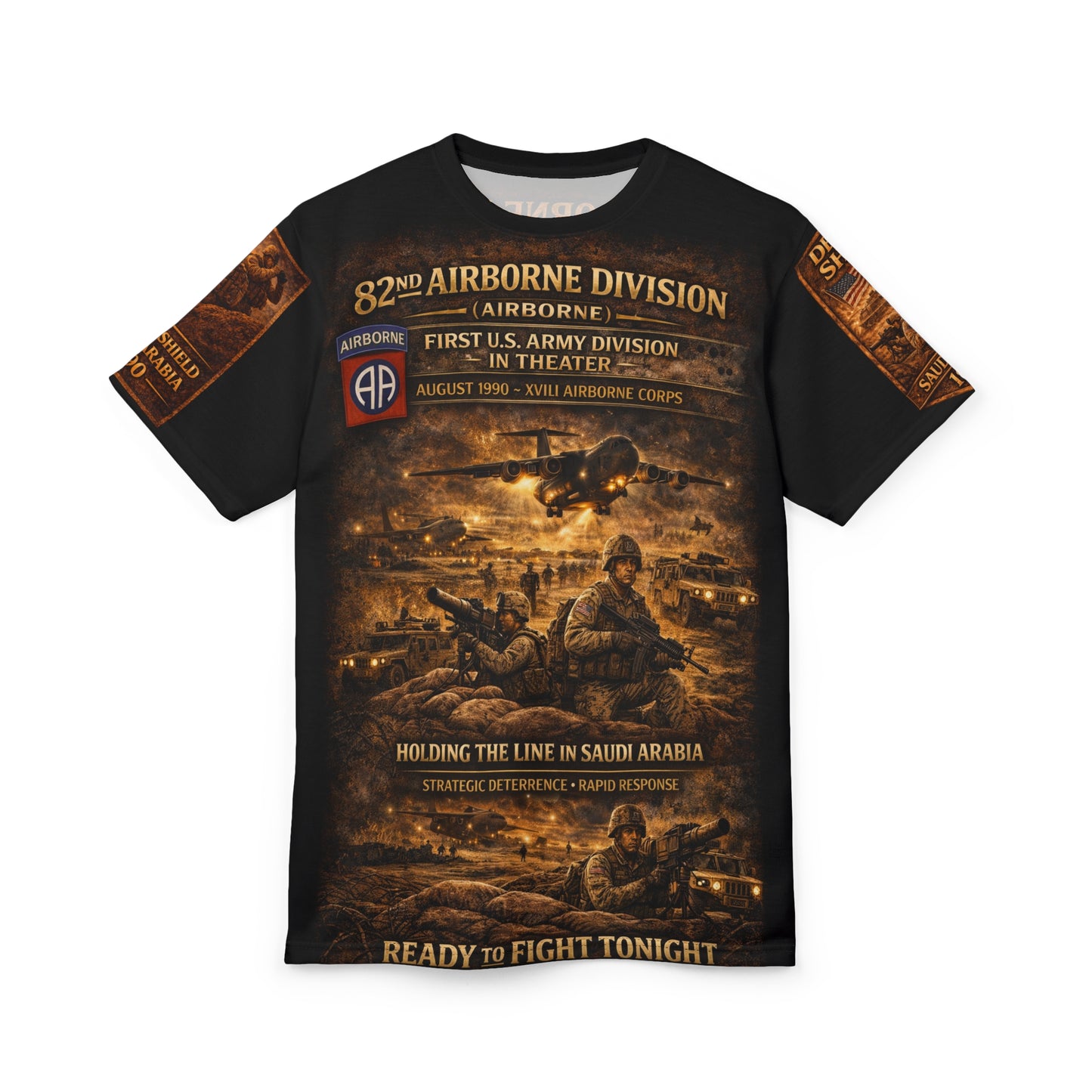 82nd Airborne Division Operation Desert Shield Tribute Tee — Saudi Arabia