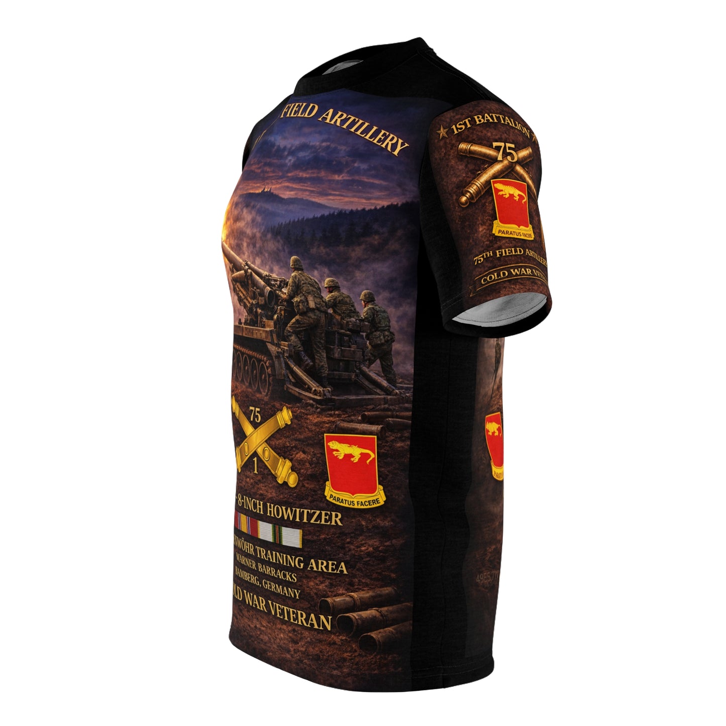 1st Battalion 75th Field Artillery Tribute Tee — M110 8-Inch Cold War Veteran