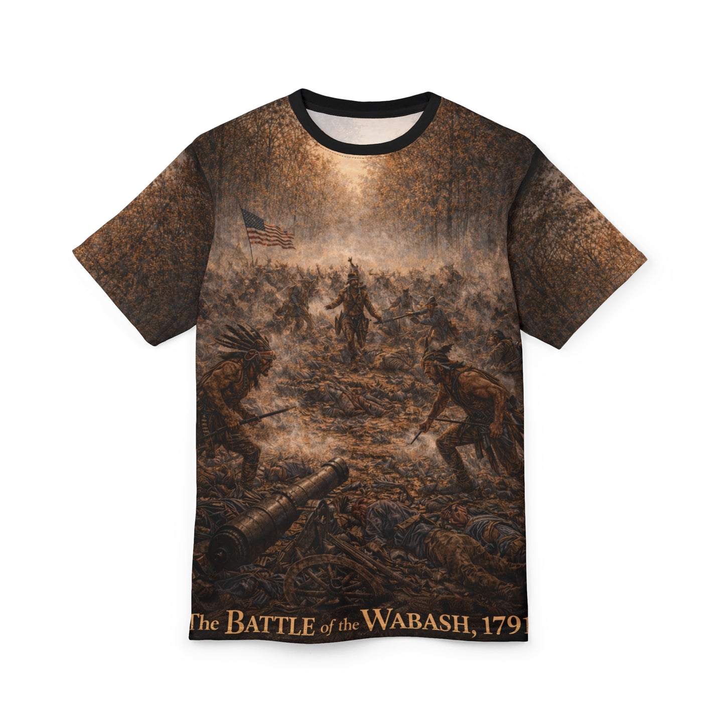 Battle of the Wabash 1791 All-Over Print Tee — “When the Line Broke”