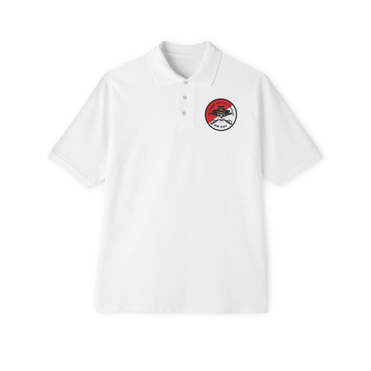 Men's Casual Piqué Polo - 1st Squadron, 18th U.S Cavalry X 300