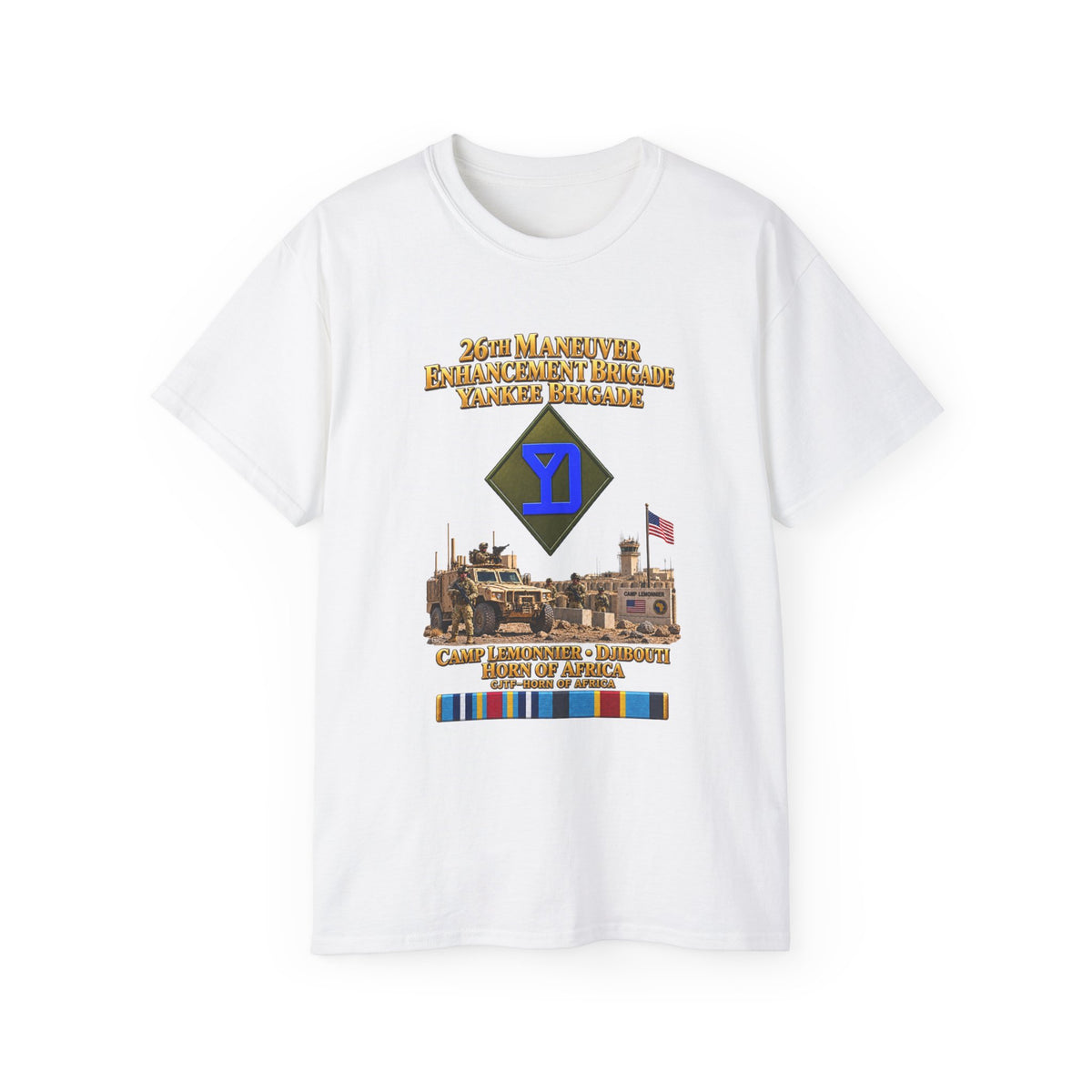 Unisex Ultra Cotton Tee - Army- 26th Maneuver Enhancement Brigade - Camp Lemonnier, Djibouti - Horn of Africa - CJTF - HOA - 3D - Enhanced