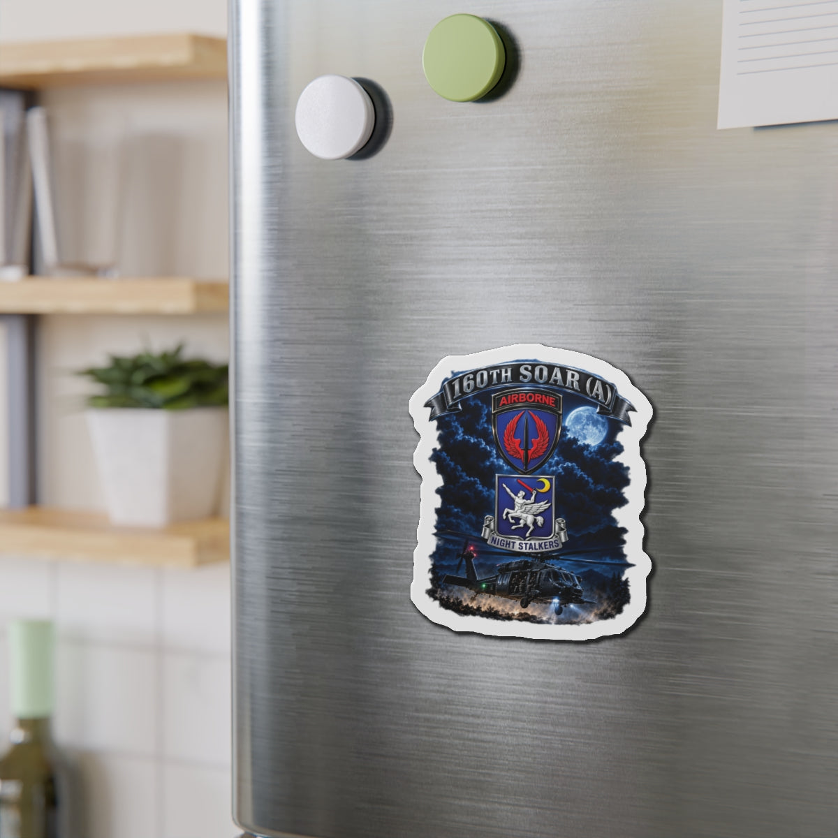 Die-Cut Magnets — USASOAC - SSI, 160th Special Operations Regiment Airborne  DUI with Scene Blackhawk - 3D - Enhanced