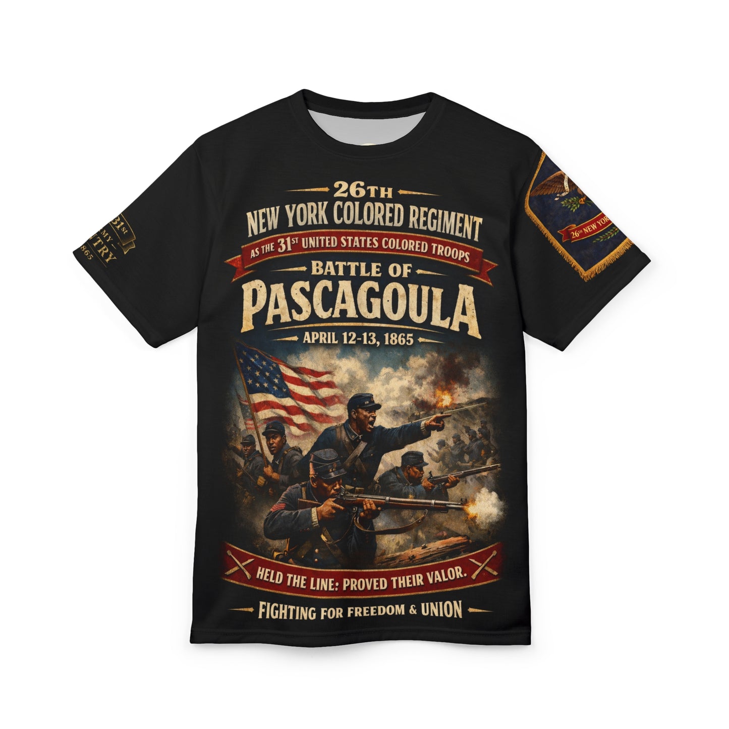 26th New York / 31st USCT Battle of Pascagoula Tee — April 12–13, 1865